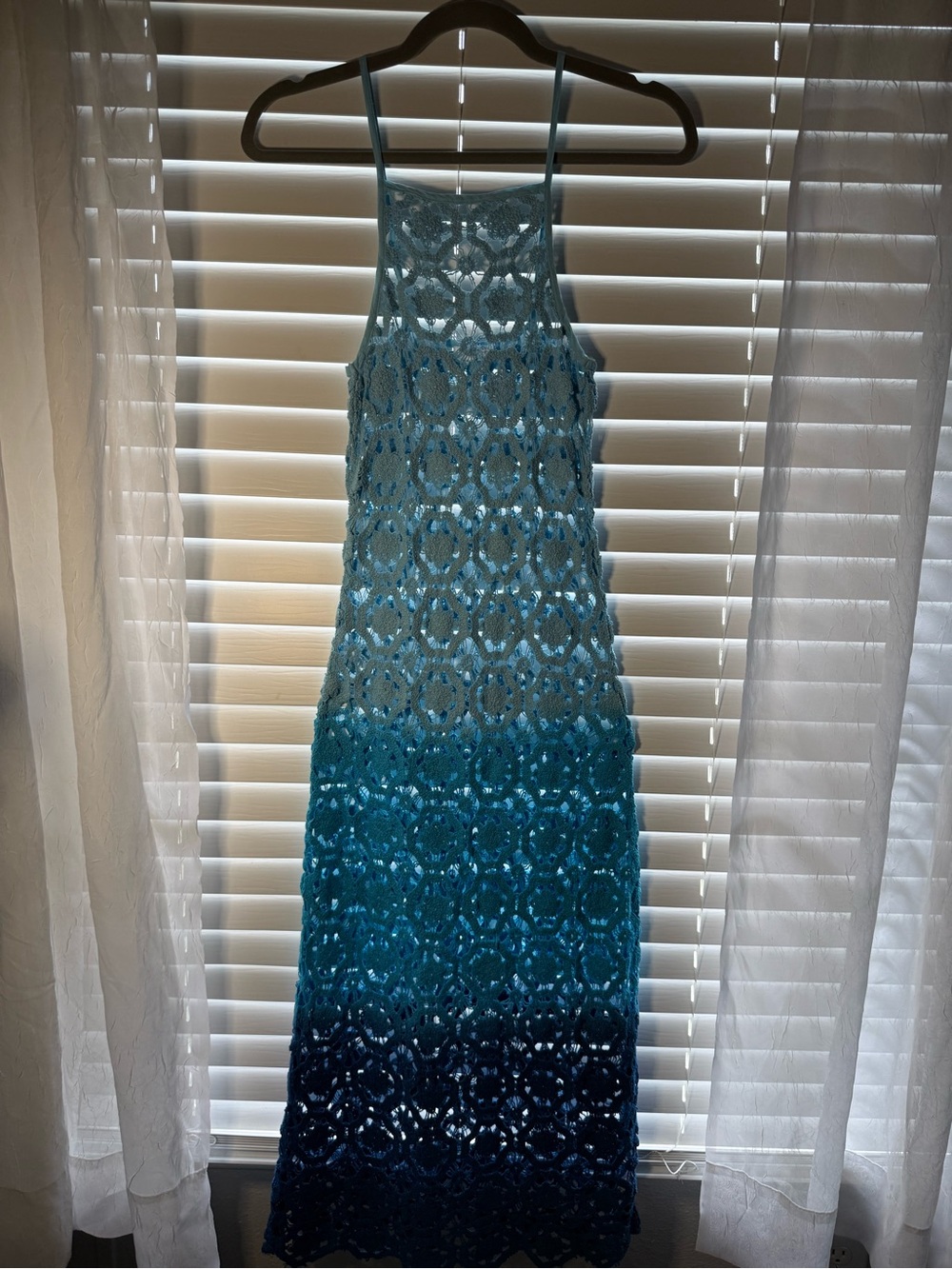 BRAND NEW Altar'd State Swim Elegant Ombré Crochet Maxi Cover Up Dress